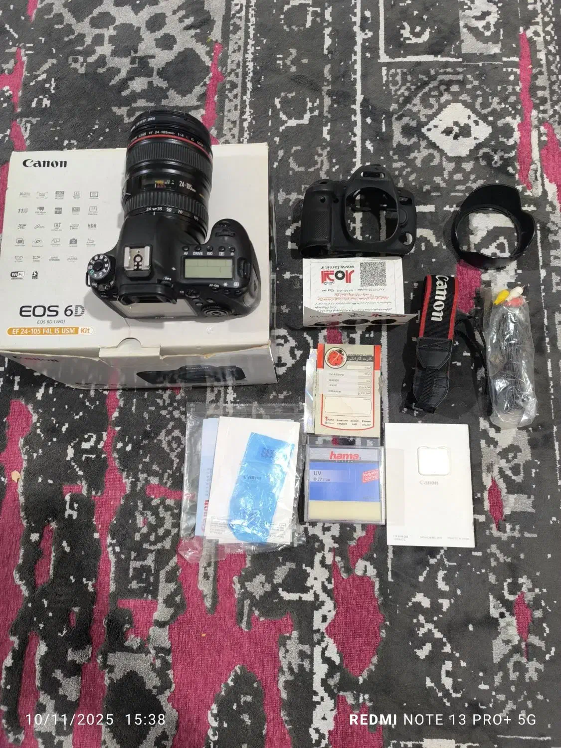 دوربین 6d به همراه لنز105-24 خانگی|دوربین عکاسی و فیلمبرداری|اهواز, بهزاد شهر|دیوار