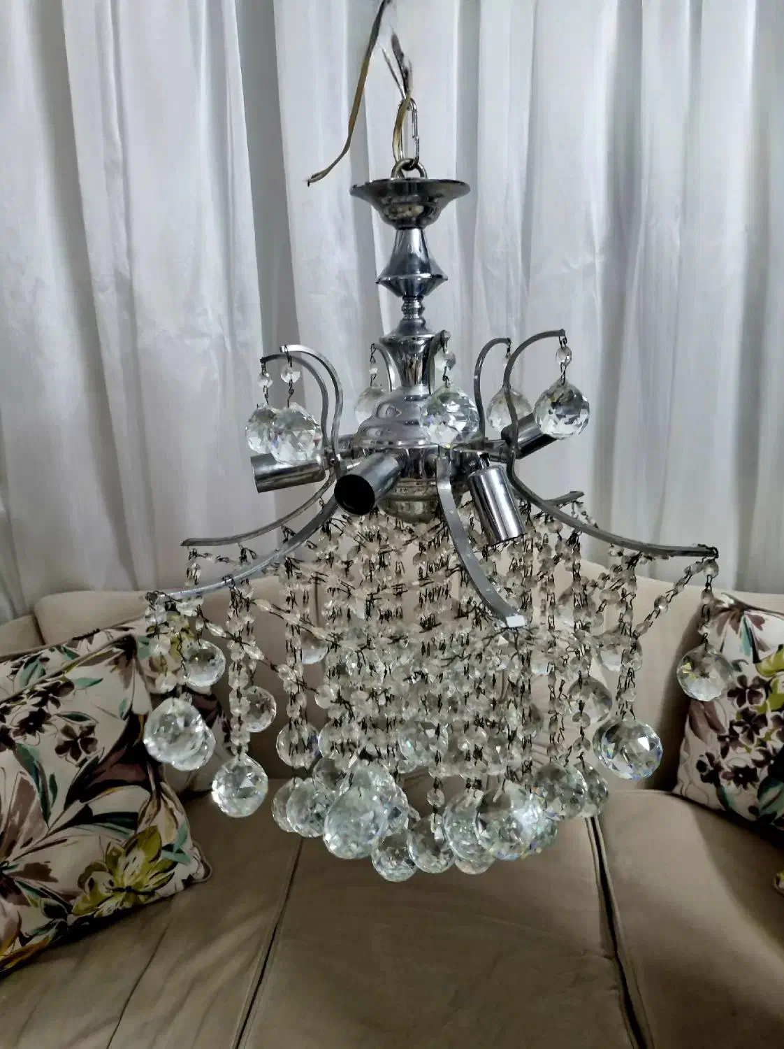 لوستر کریستال ۶ شاخه|لوستر و چراغ آویز|مشهد, شهید مطهری|دیوار