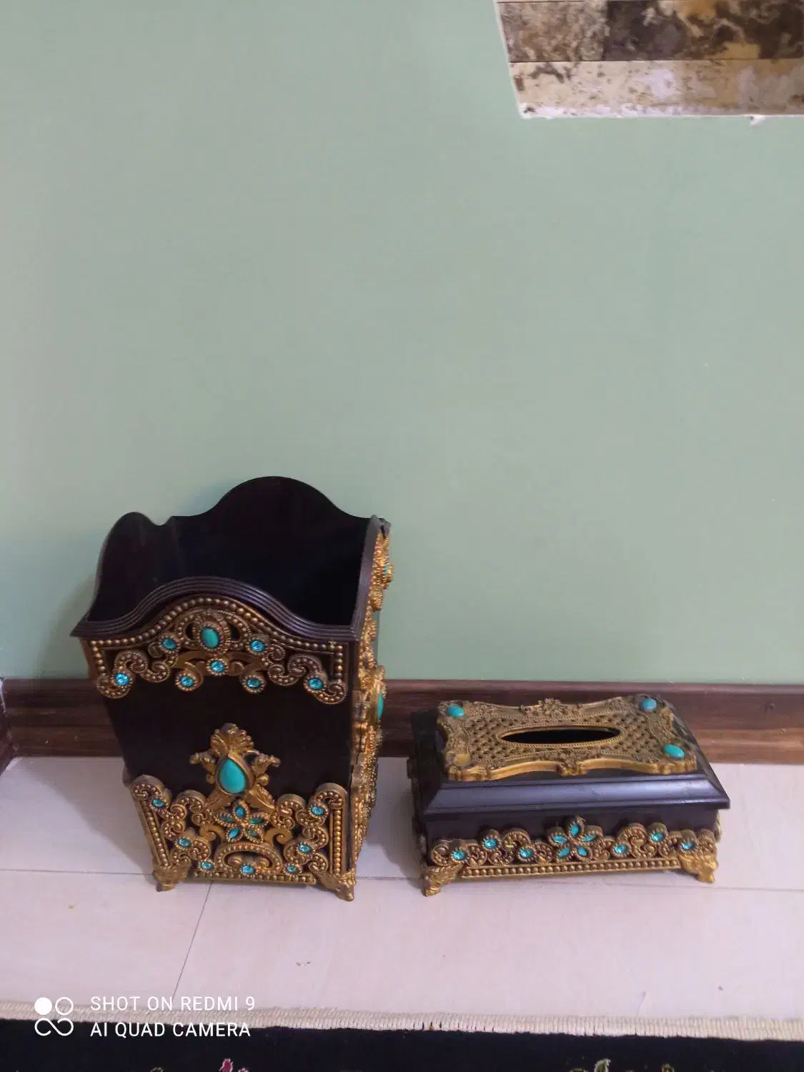 سطل وجادستمال کاغذی|صنایع دستی و سایر لوازم تزئینی|نسیمشهر, |دیوار