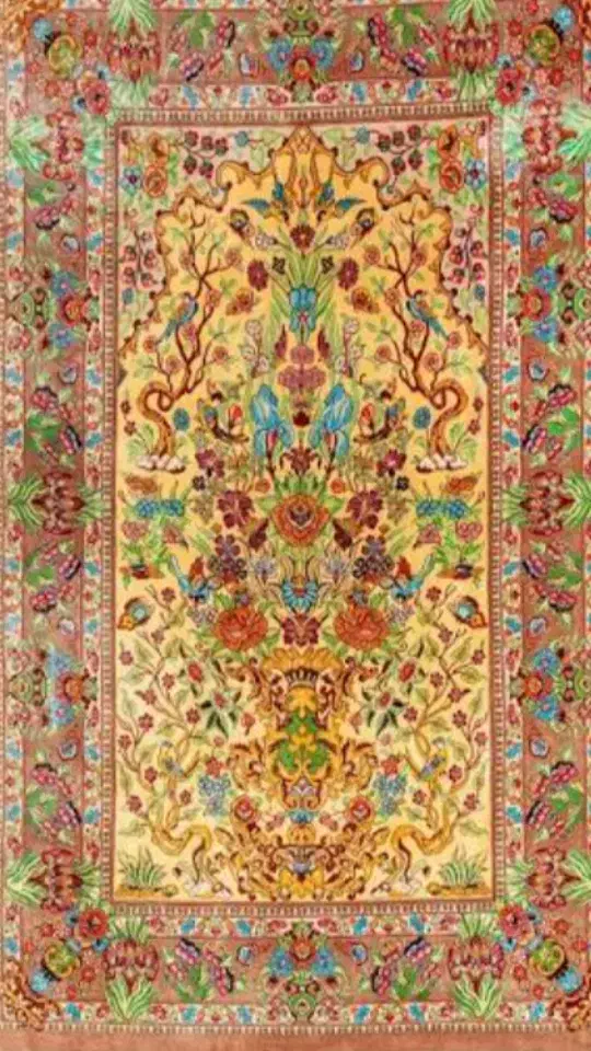 قالیچه ابریشم ۳ متری قم مارک دار|فرش|قم, ارم|دیوار