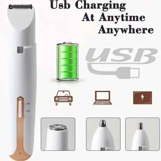 موزن۴ کاره بانوان مدل شارژی|آرایشی، بهداشتی، درمانی|خنجین, |دیوار