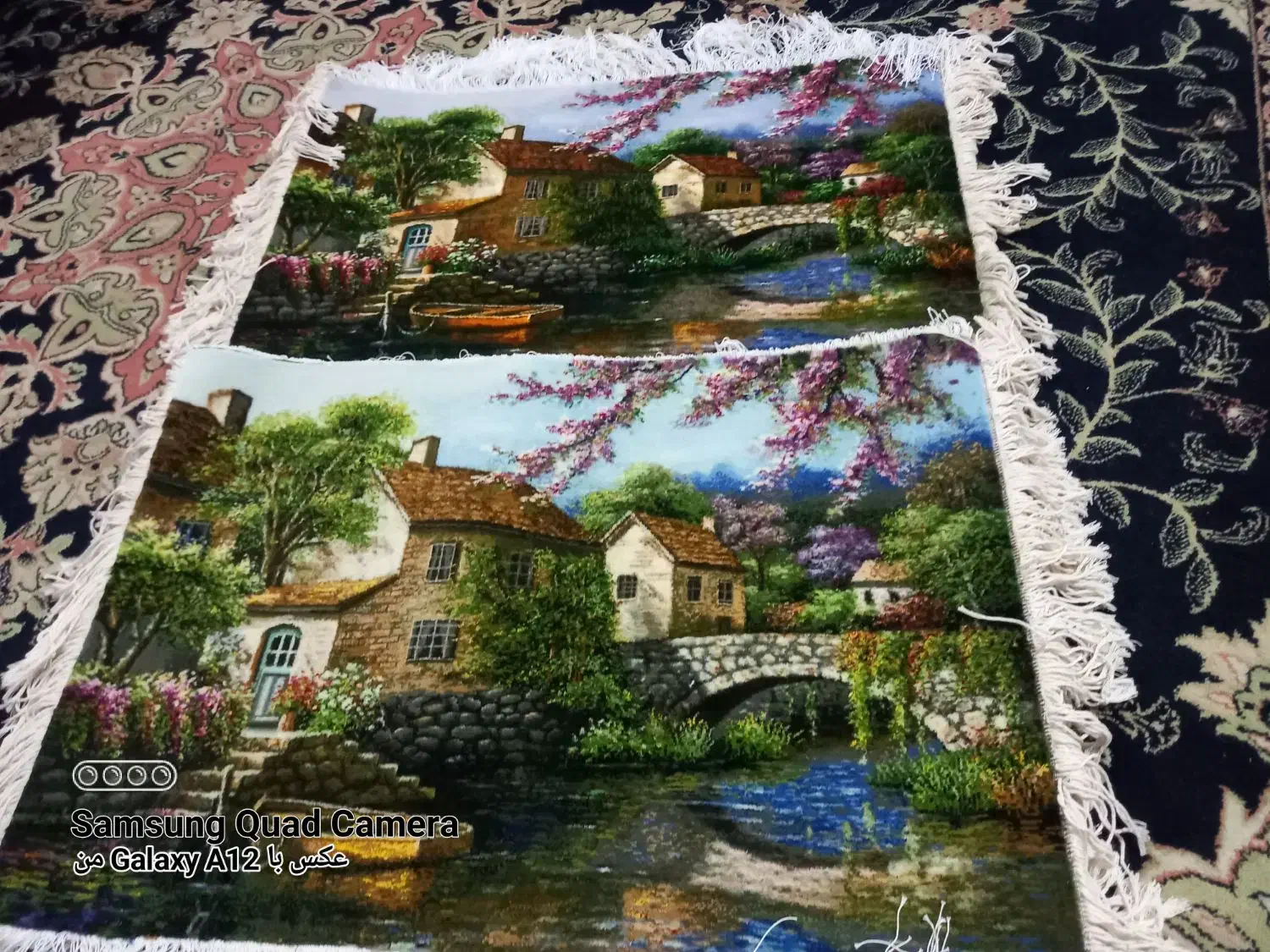 دوتخته تابلو فرش دستبافت نو|تابلو فرش|سنندج, |دیوار