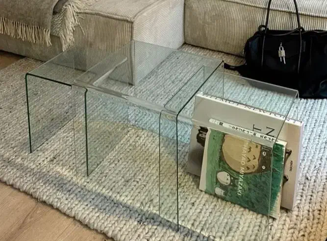 ست میز عسلی شیشه خم ۳ تکه|مبلمان خانگی و میز عسلی|باغستان, |دیوار