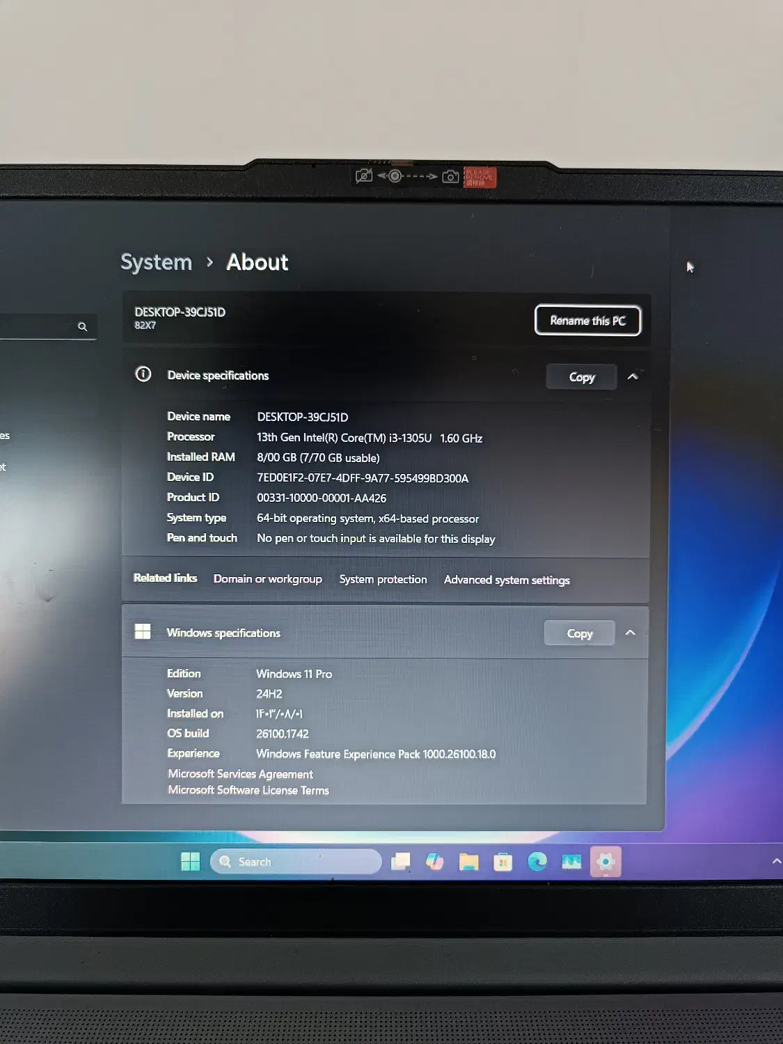 لپتاپ Lenovo core i3 نسل 13 intel|رایانه همراه|گنبد کاووس, |دیوار