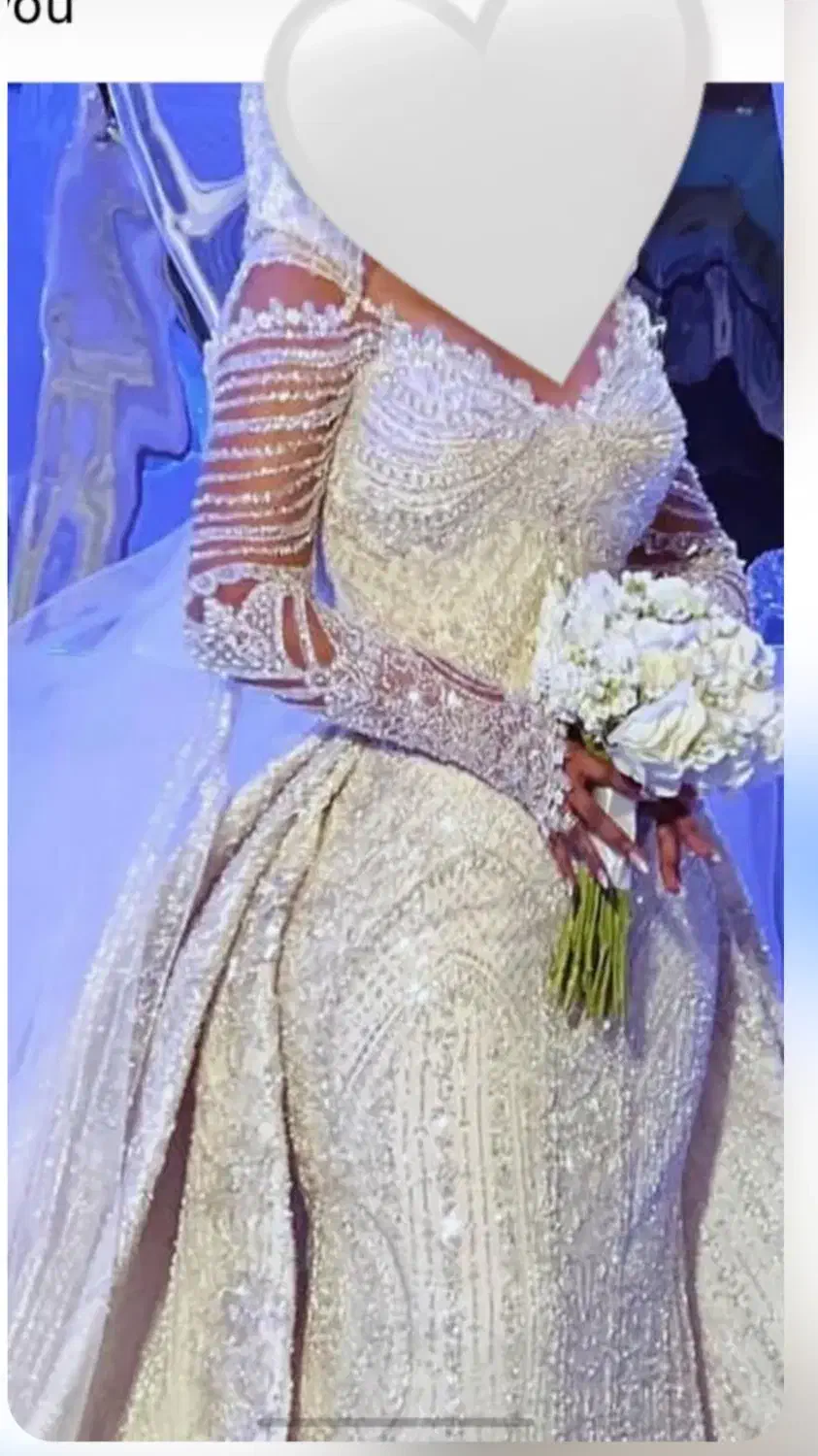 لباس عروس مدل ماهی(دودامنه)مدل عربی/تمام کریستال|لباس|تهران, شهرک الهیه غرب|دیوار