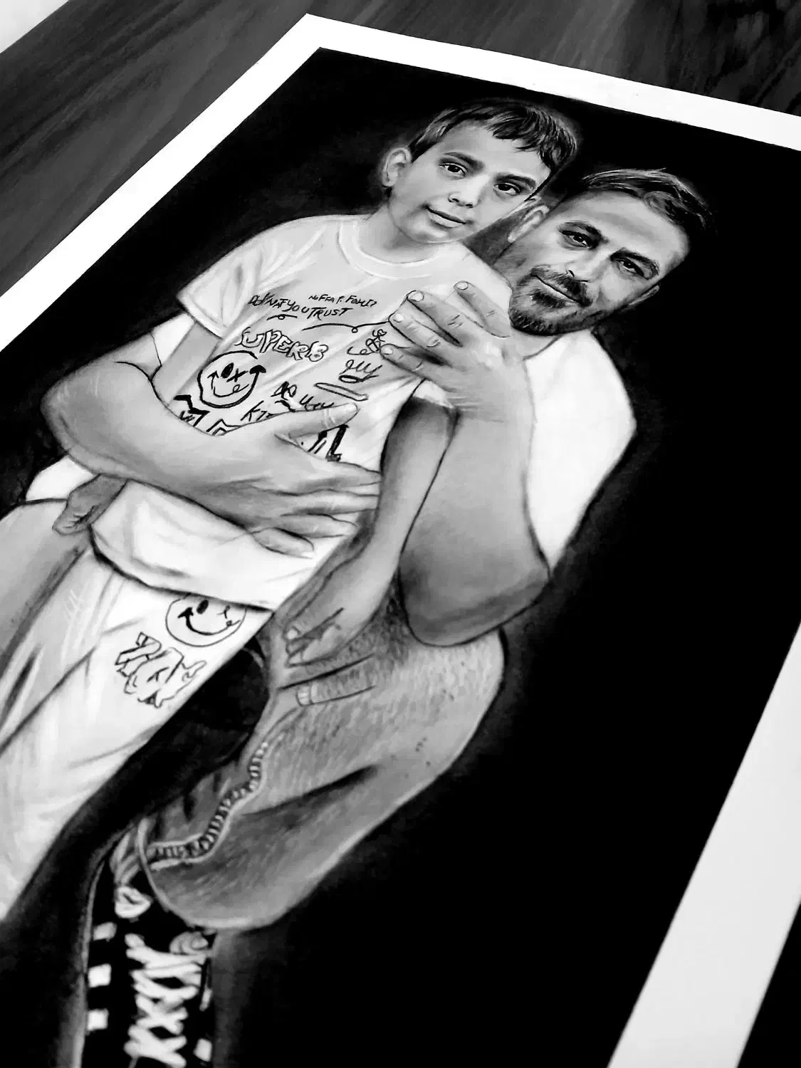 سفارش چهره نقاشی سیاه قلم|تابلو، نقاشی، عکس|شهریار, کهنز|دیوار