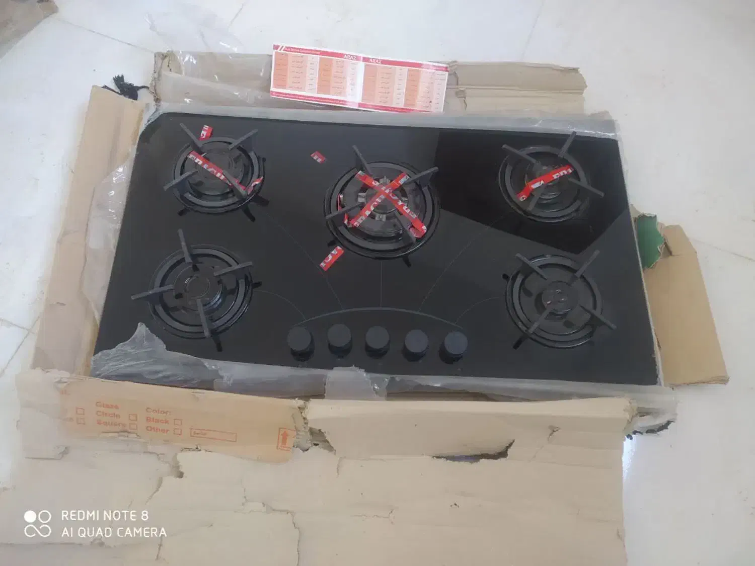 اجاق گاز ۵شعله ای صفحه ای|اجاق گاز و لوازم برقی پختوپز|بروجن, |دیوار