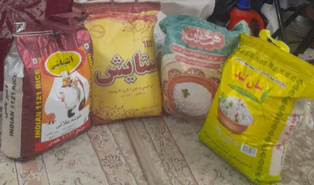 ۴ کیسه ۱۰ کیلویی برنج هندی زیر قیمت بازار|خوردنی و آشامیدنی|کاشان, فاز ۱ ناجی آباد|دیوار