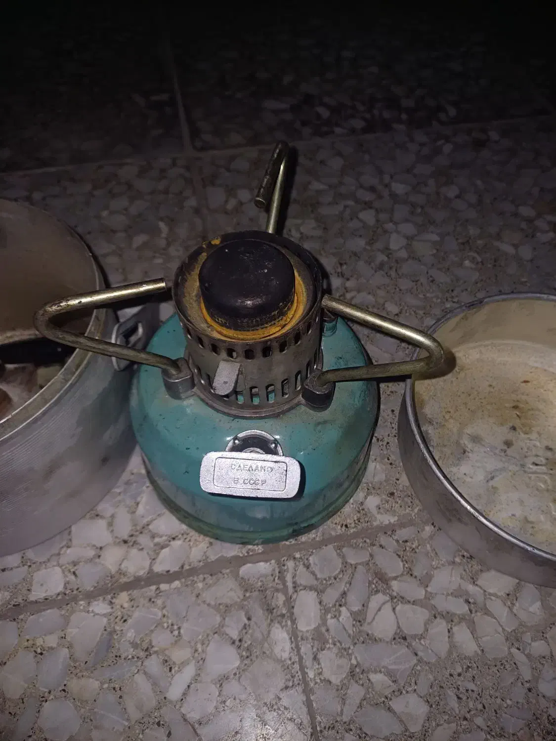 چراغ نفتی با وسایل کامل ساخت شوروی سالم درحدنو|کلکسیون اشیاء عتیقه|مشکیندشت, |دیوار