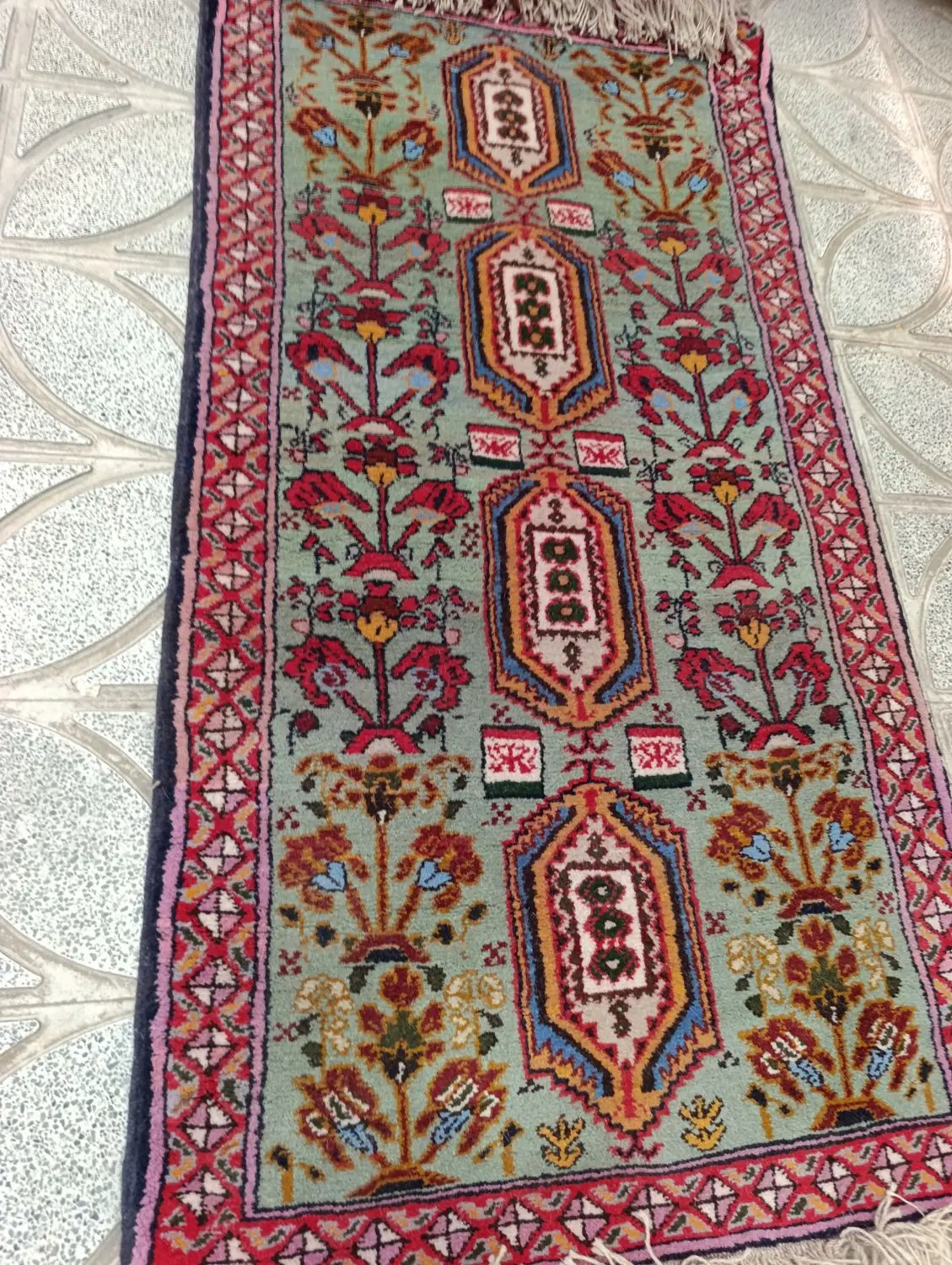 فرش قالیچه دستباف پشمی رنگ  طبیعی کادو خراسان|فرش|تهران,  امام زاده قاسم (نیاوران)|دیوار