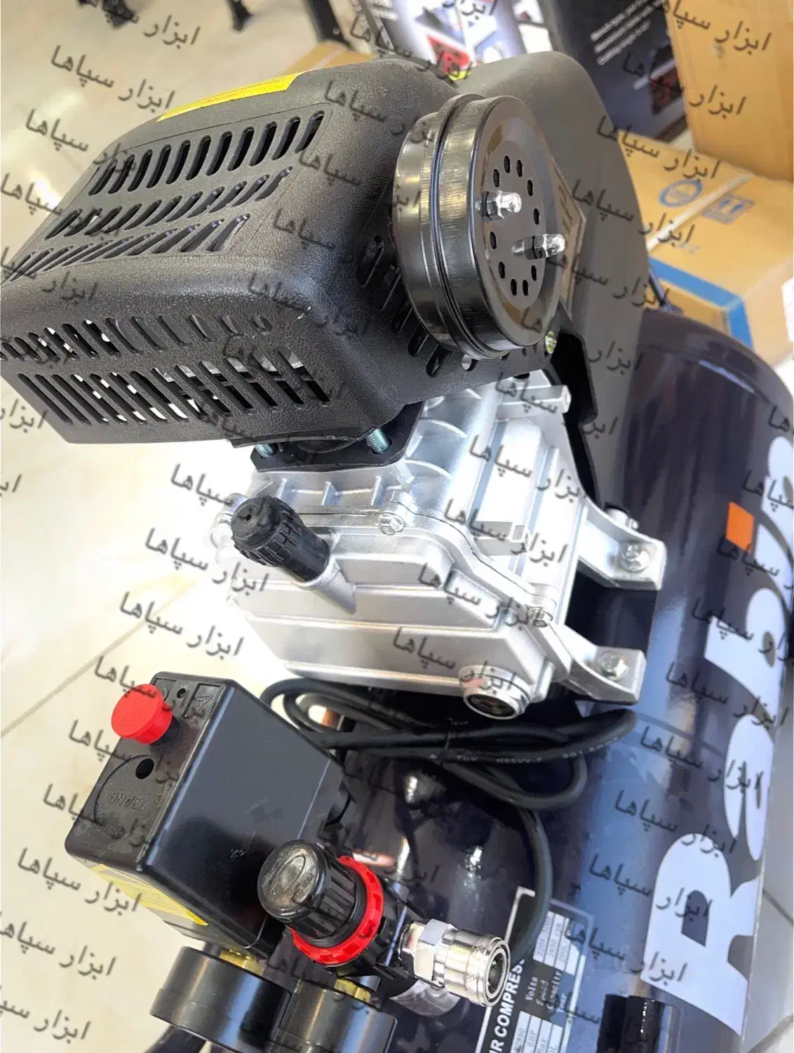 پمپ کمپرسور باد ۵۰ لیتر روغنی رابین/ مس با گارانتی|ابزارآلات|اصفهان, مارچین|دیوار