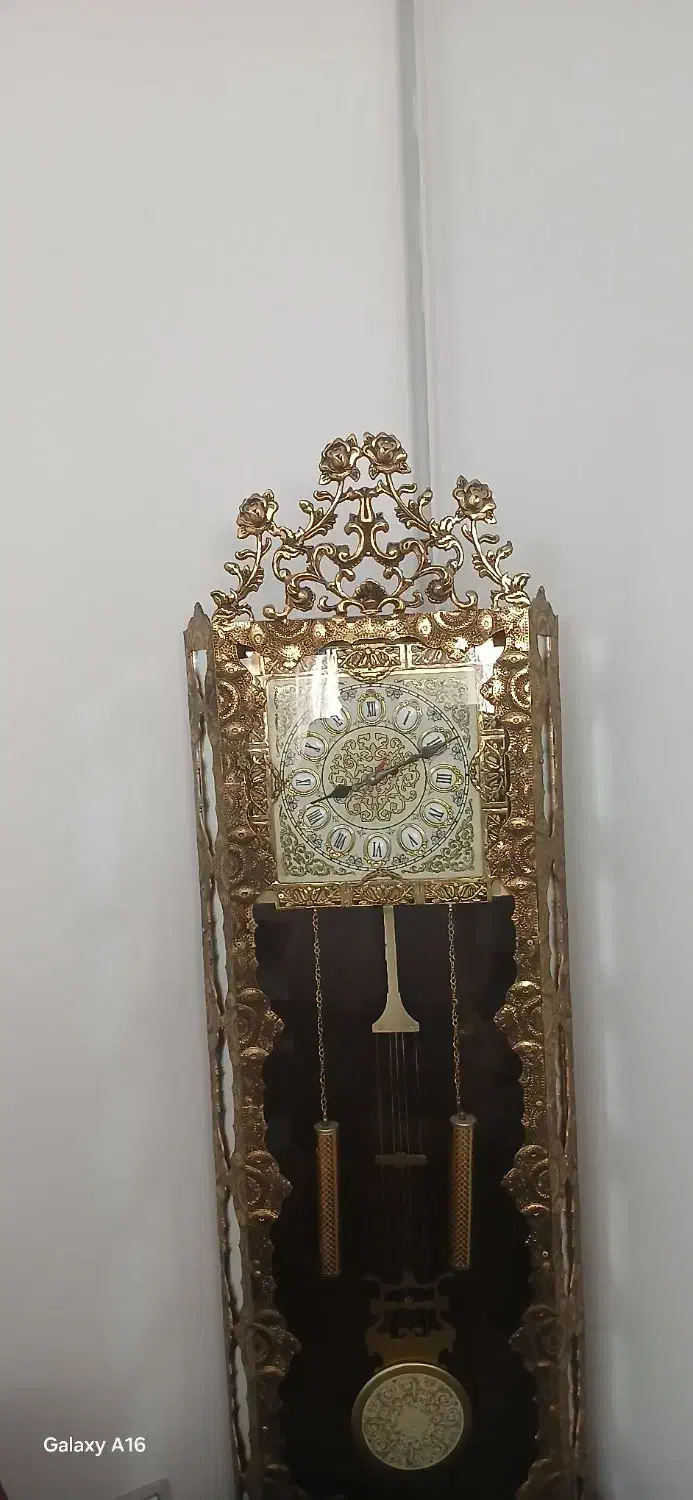 ساعت ایستاده برنز،گل رز|ساعت دیواری و تزئینی|زنجان, |دیوار