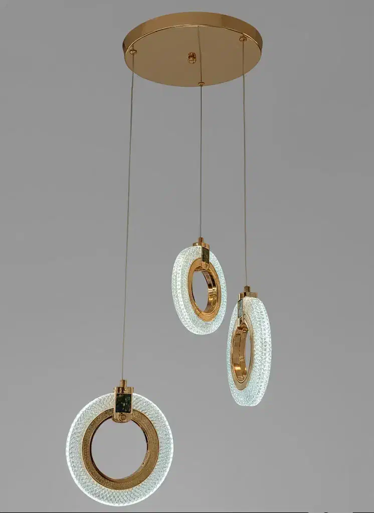 لوستر سه شعله آویز وارداتی سه حالته شیک و ارزان|لوستر و چراغ آویز|اصفهان, تخت فولاد|دیوار