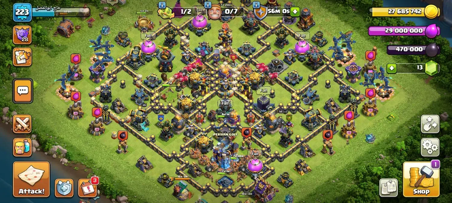 کلش اف کلنز تان ۱۸ معاوضه با پرنده|کنسول، بازی ویدئویی و آنلاین|تربت جام, مطهری|دیوار