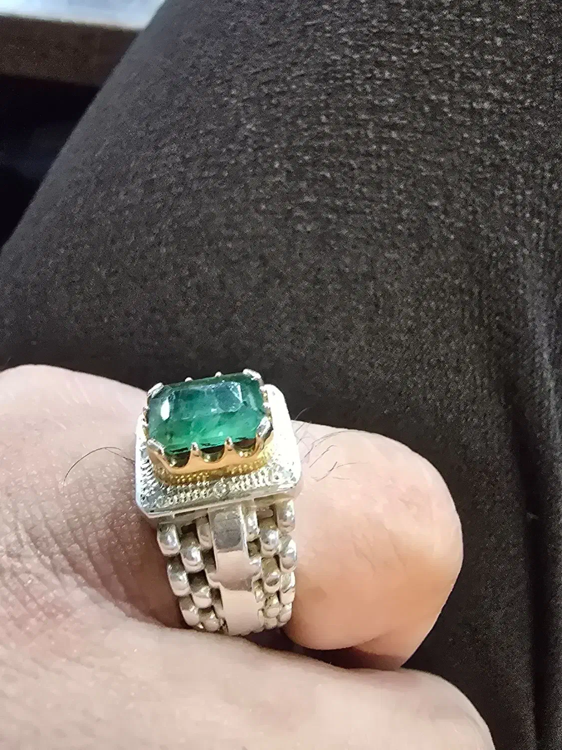 انگشتر زمرد اصلی|جواهرات|ایلام, |دیوار