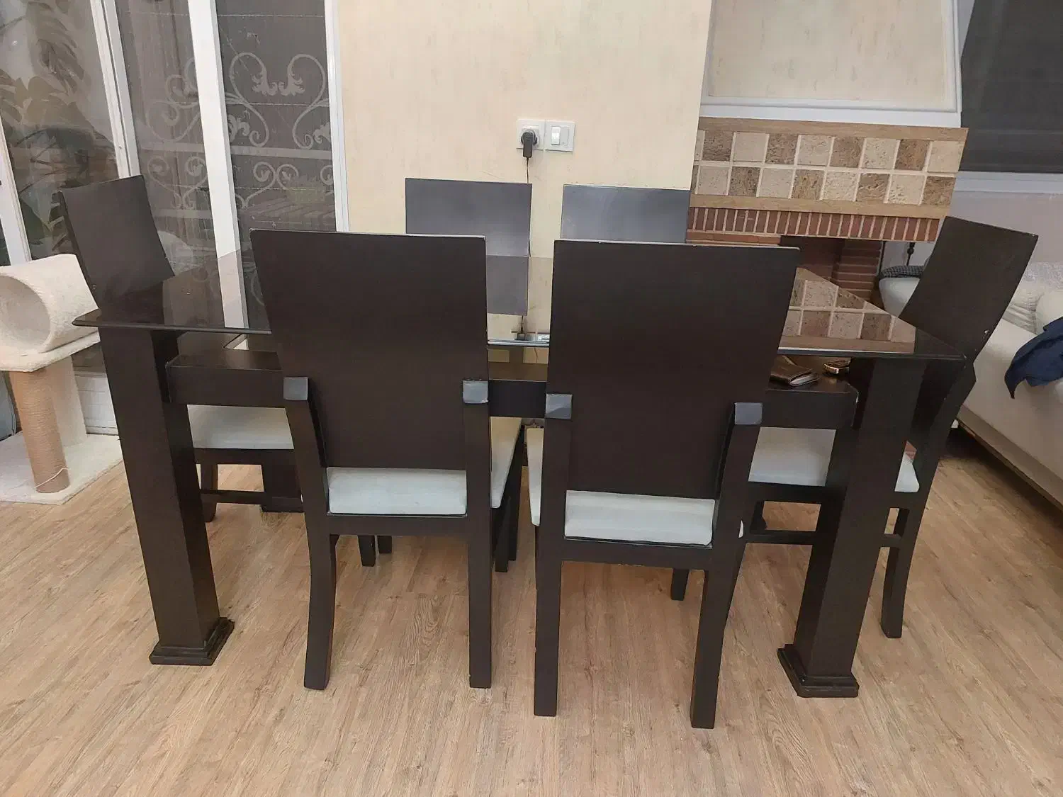 میز وسط صندلی ۶ نفره|میز و صندلی غذاخوری|گرگان, |دیوار