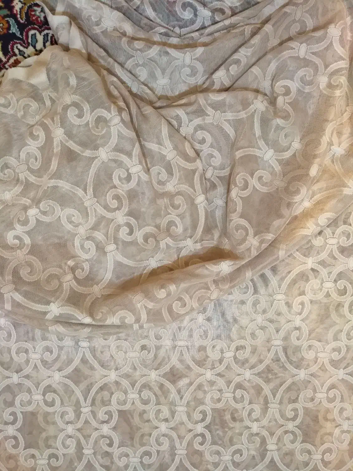 پرده تور  دوتا تور خیلی استفاده نشدن|پرده، رانر، رومیزی|ایذه, |دیوار