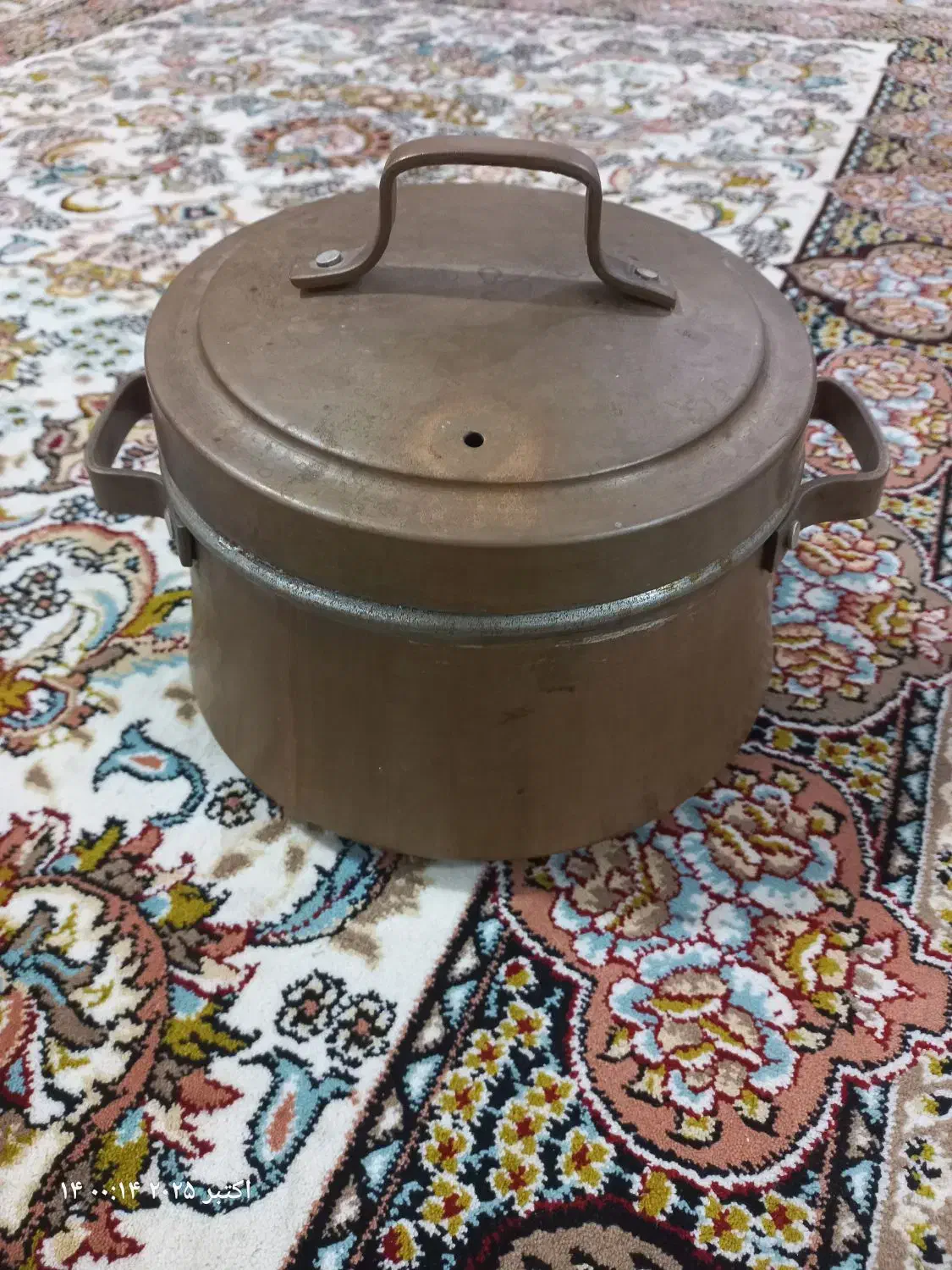 قابلمه مسی قدیمی سنگین بسیارمقاوم|ظروف پخت‌وپز|بهارستان, |دیوار