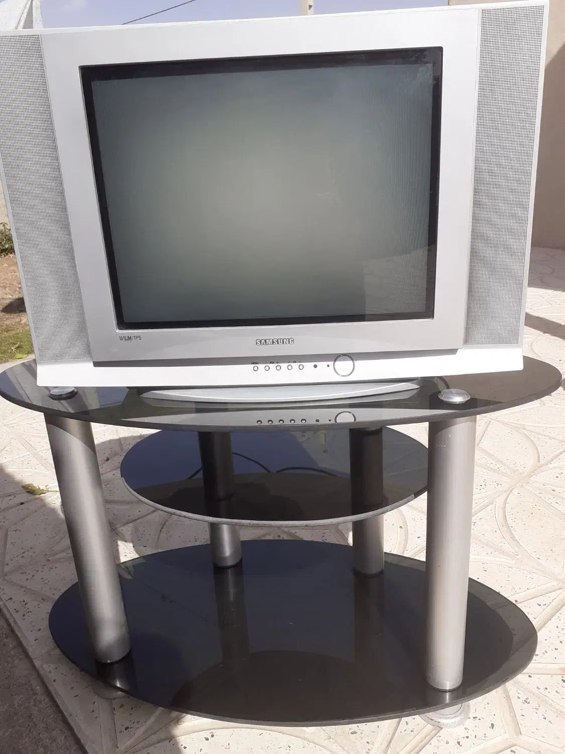 تلویزیون با میز|تلویزیون و پروژکتور|باغ حلی, |دیوار