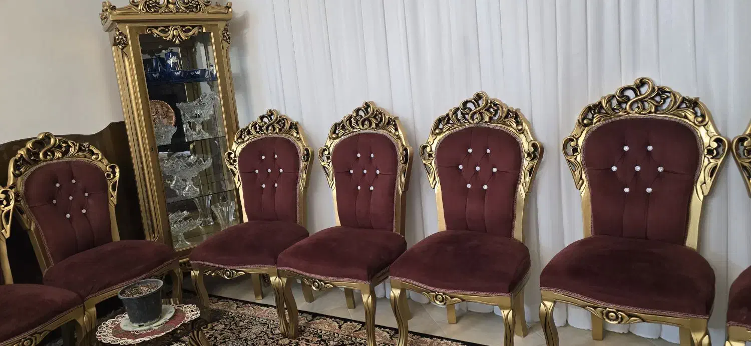 مبل ۷ نفره و و ناهار خوری ۸ نفره استیل|مبلمان خانگی و میز عسلی|قم, سعادتی|دیوار