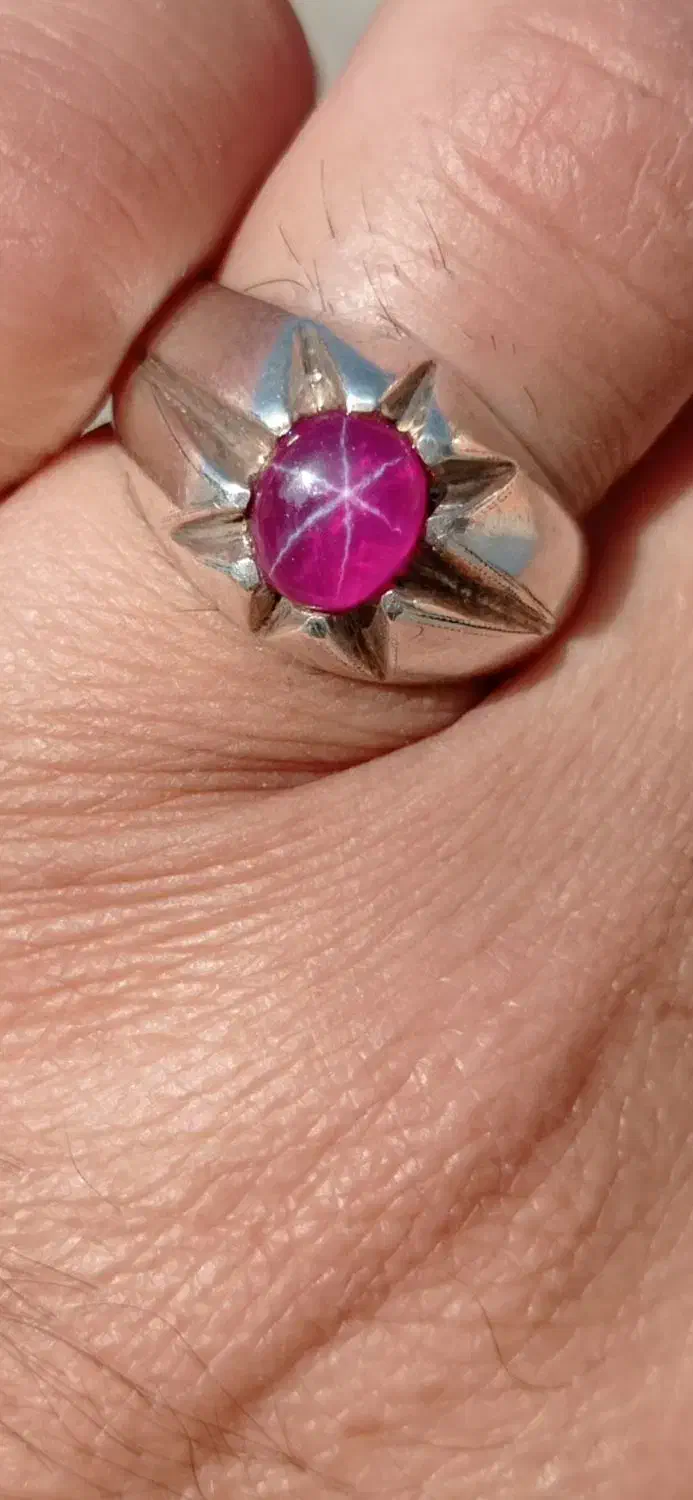 یاقوت استار اصل زیبا و خوش رنگ با رکاب دست ساز|جواهرات|تهران, شهید رجایی|دیوار