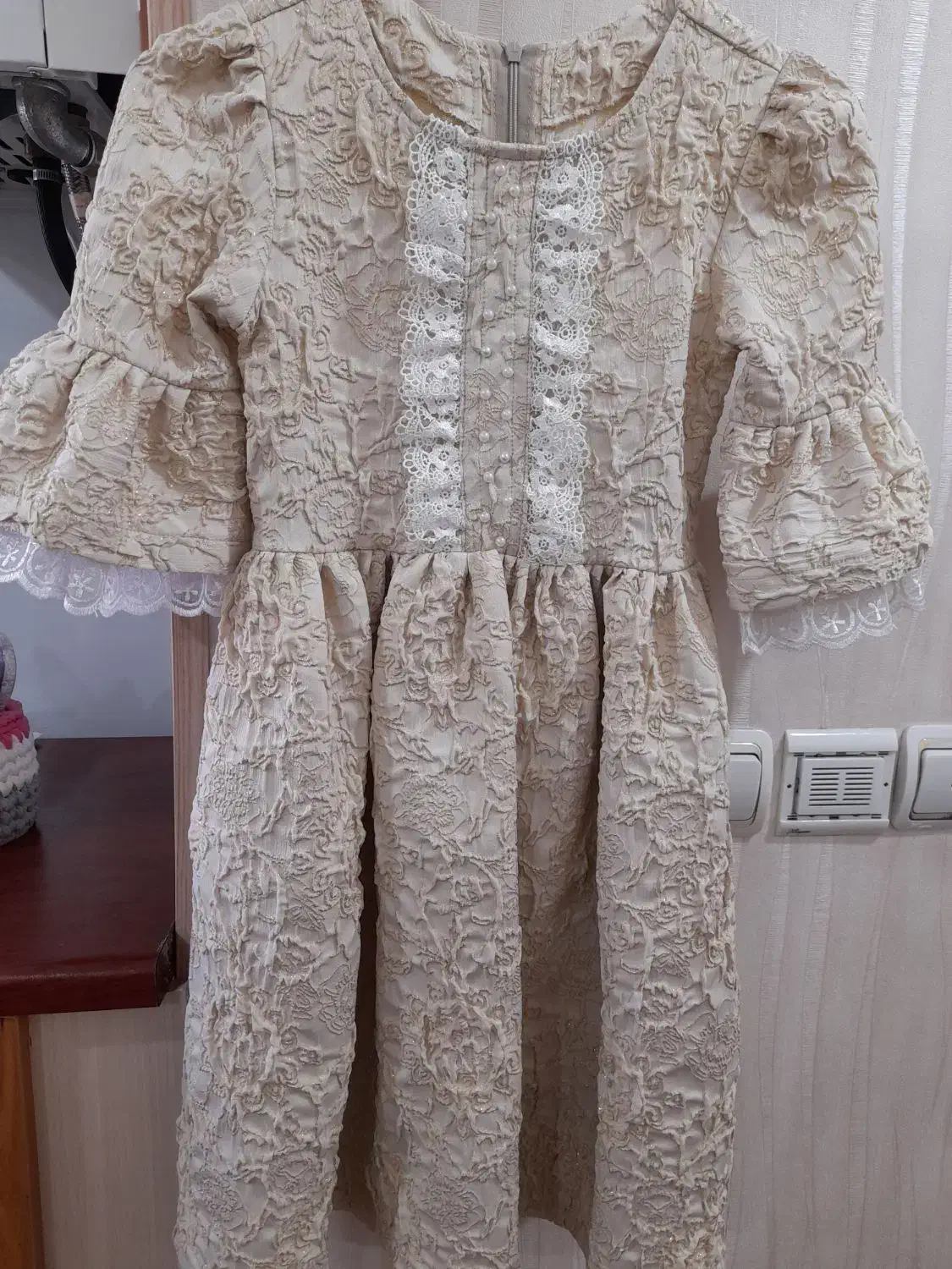 پیراهن مجلسی دخترانه ژاکارد|کفش و لباس بچه|زنجان, |دیوار