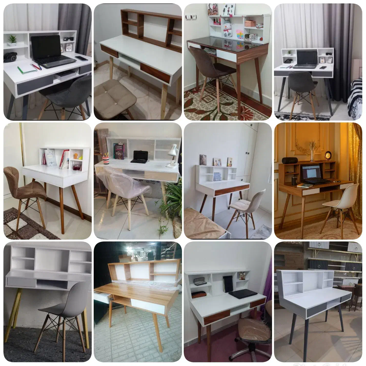 انواع میز تحریرشلف دار صندلی تدی تمام MDF|میز تحریر و کامپیوتر|کرمانشاه, |دیوار