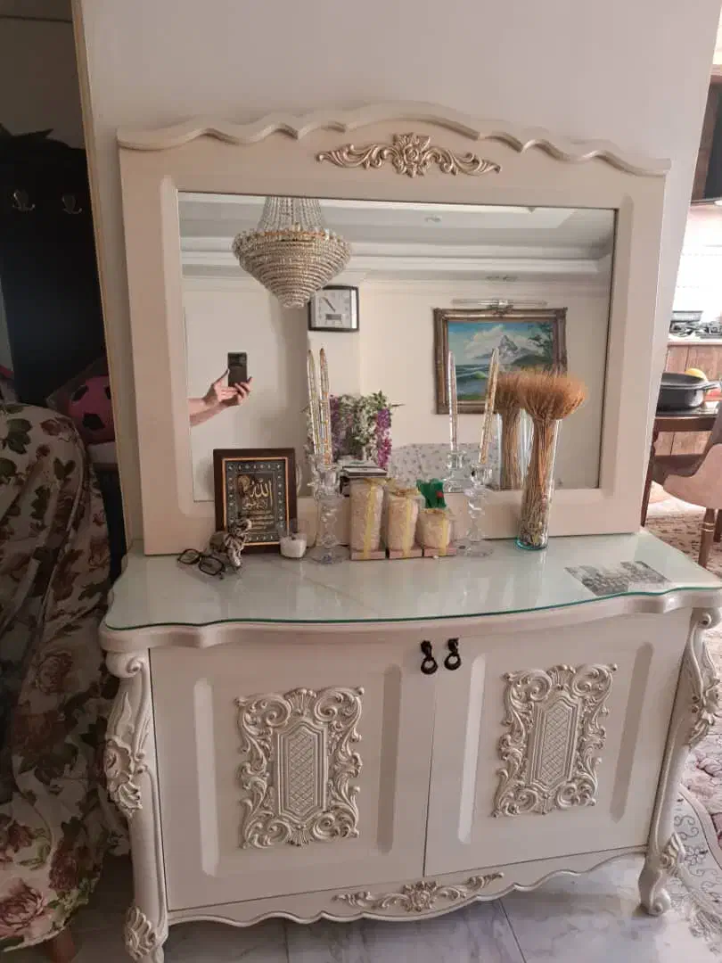 سرویس مبل استیل ،آینه کنسول،پرده پذیرایی|مبلمان خانگی و میز عسلی|تهران, نعمت‌آباد|دیوار