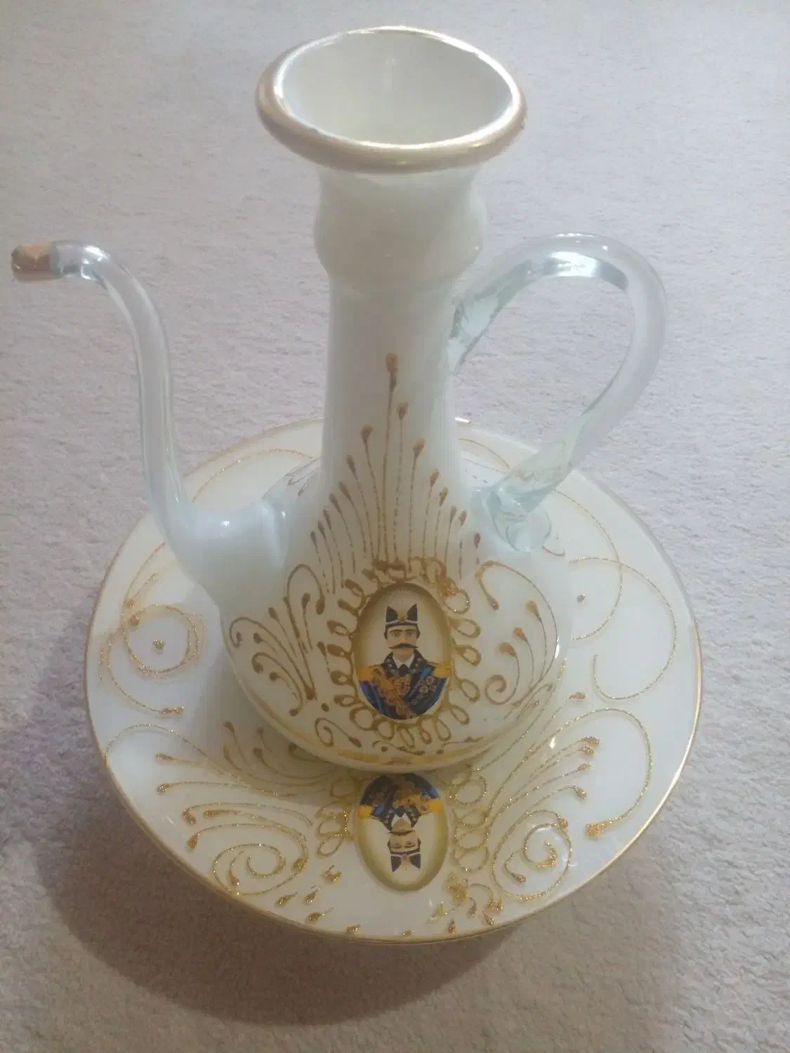 تزئینات آفتابه لگن شیشه ای|صنایع دستی و سایر لوازم تزئینی|خرمآباد, |دیوار