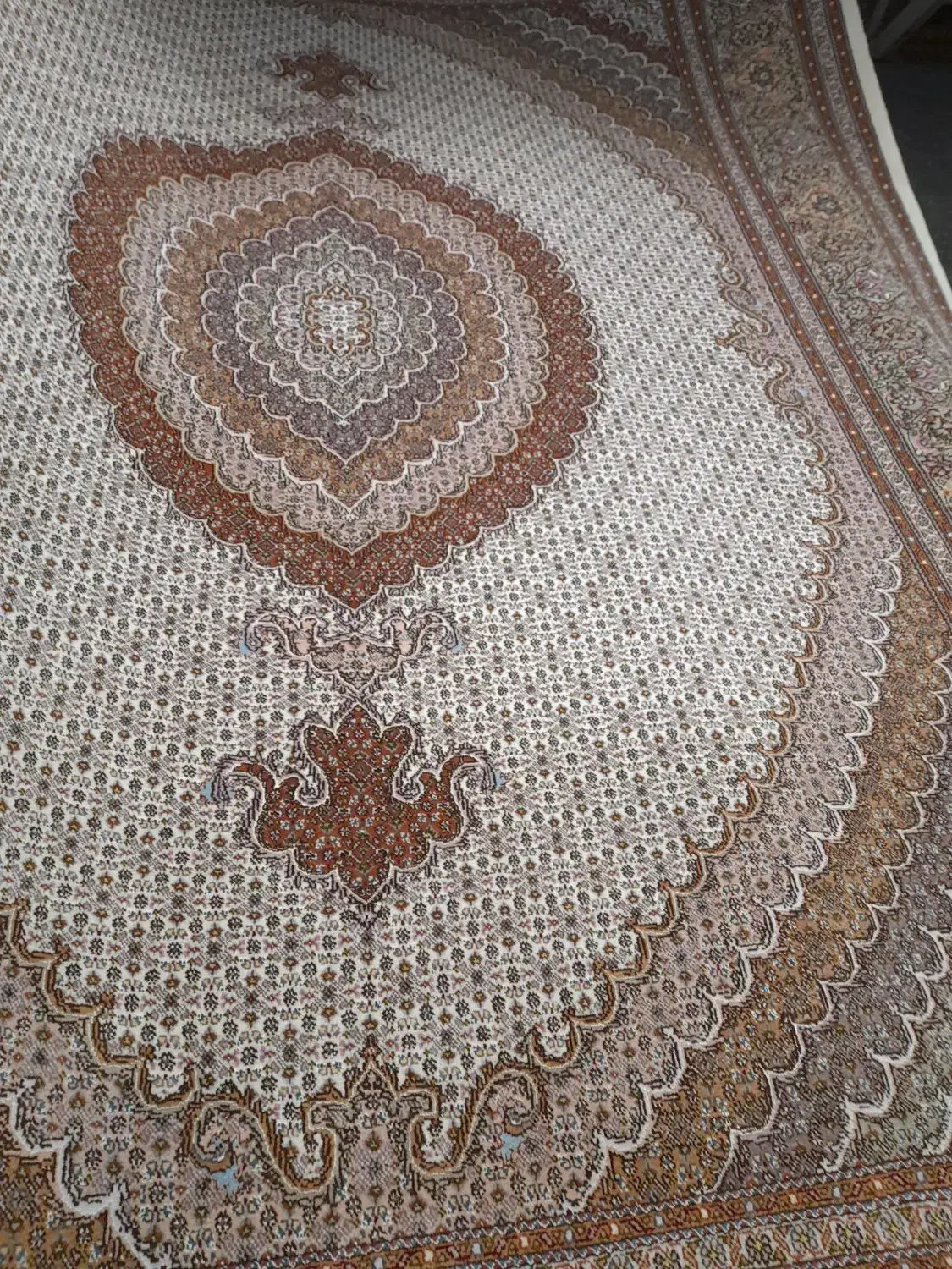 جفت۹متری ۴۰رج نقشه ماهی مرینوس|فرش|تبریز, |دیوار