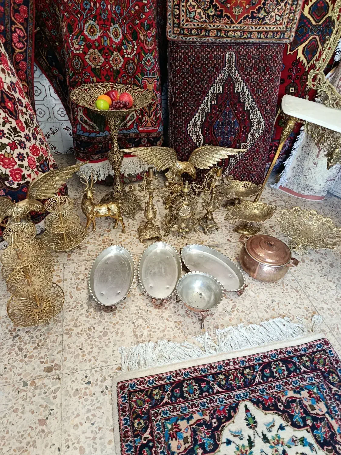 آینه و کنسول برنز مجسمه برنز قزان مس|صنایع دستی و سایر لوازم تزئینی|کرمانشاه, |دیوار