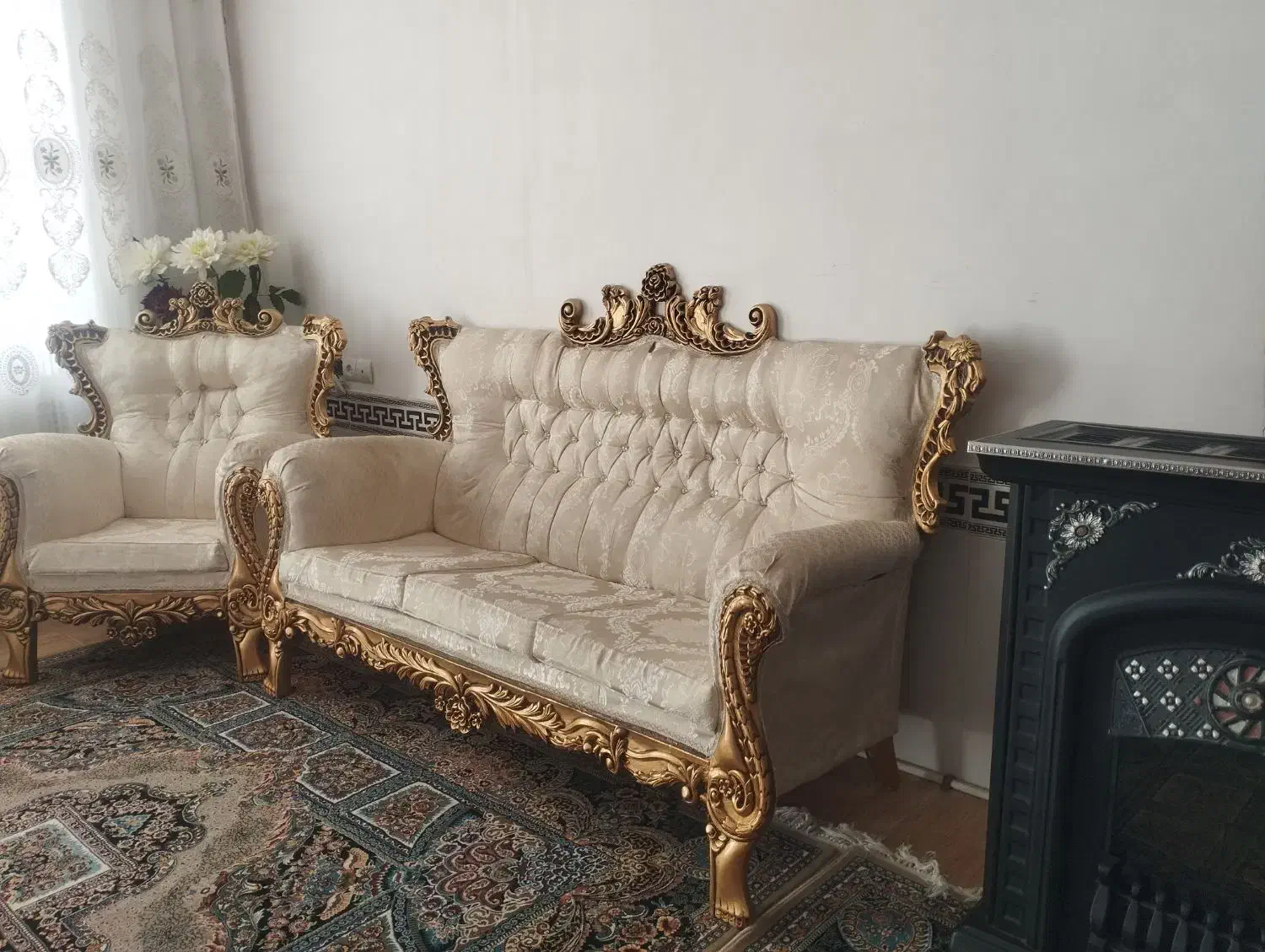 مبل هفت نفره سلطنتی|مبلمان خانگی و میز عسلی|کوهدشت, |دیوار