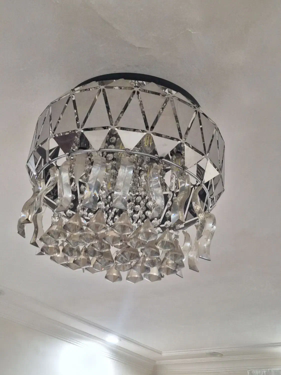 لوستر کریستالی مدرن سقفی|لوستر و چراغ آویز|تهران, خرمشهر|دیوار