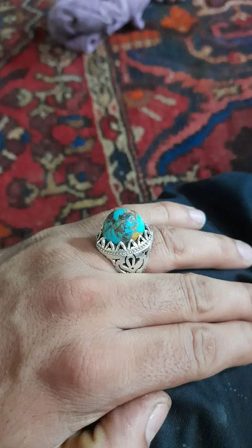 انگستر فیروزه اصل نیشابور|جواهرات|اصفهان, شهرک امام زمان|دیوار