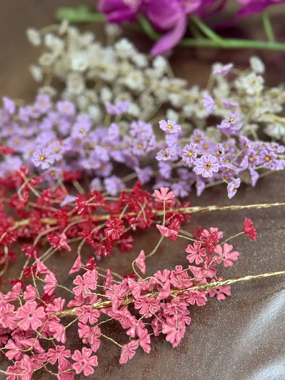 شاخه‌های زیبای تزئینی و ارکیده مصنوعی|گل مصنوعی|رشت, پل تالشان|دیوار