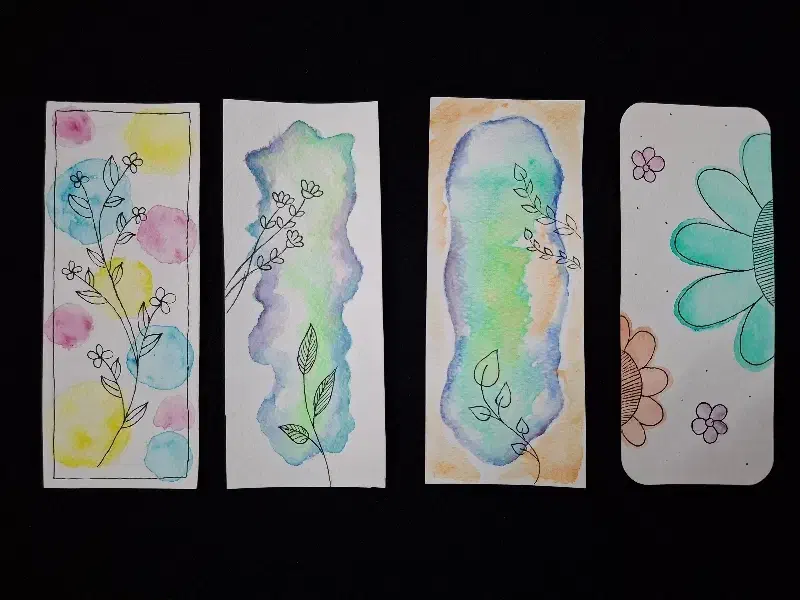 بوک مارک آبرنگی|تابلو، نقاشی، عکس|قم, انصار‌الحسین|دیوار