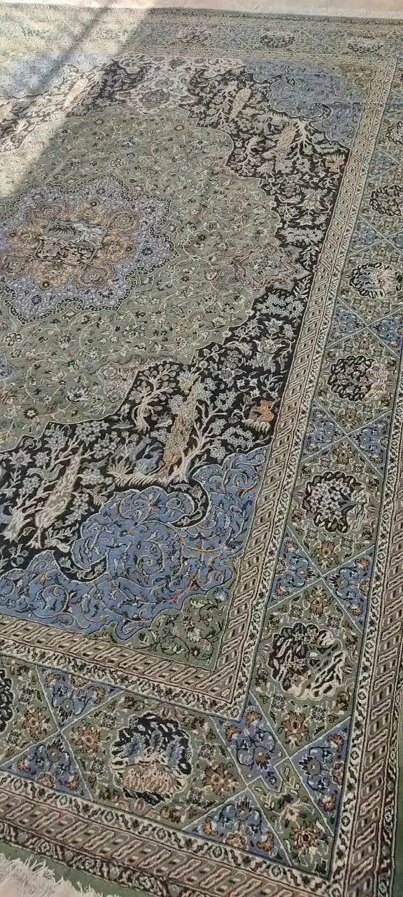 دوتخته فرش۱۲متری جنس نخ  سالم|فرش|مبارکه, |دیوار