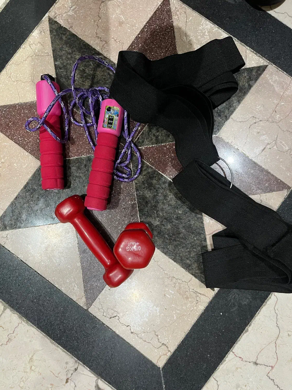 دمبل و طناب در حد نو نو|تجهیزات ورزشی|ری, دولتآباد|دیوار