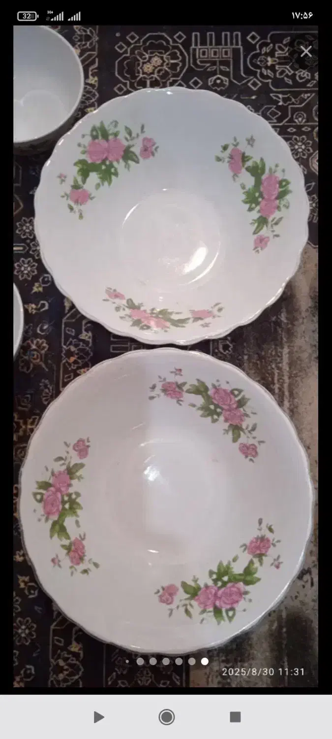 ظروف گل سرخی و سینی فر|ظروف سرو و پذیرایی|قم, پردیسان|دیوار