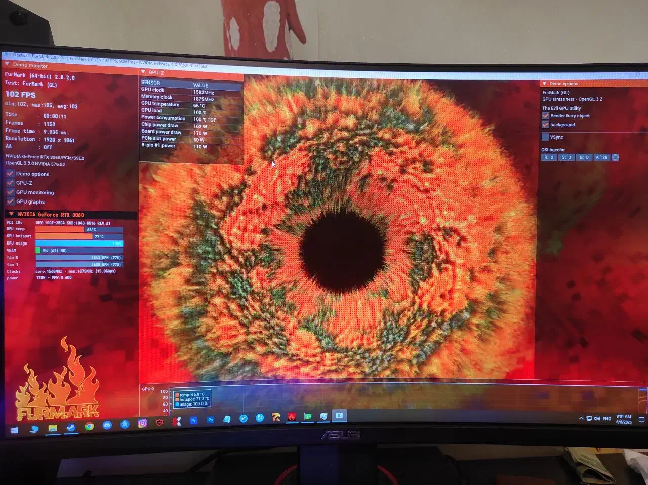 گرافیک asus tuf 3060 12gb oc|قطعات و لوازم جانبی رایانه|فریدون‌کنار, |دیوار