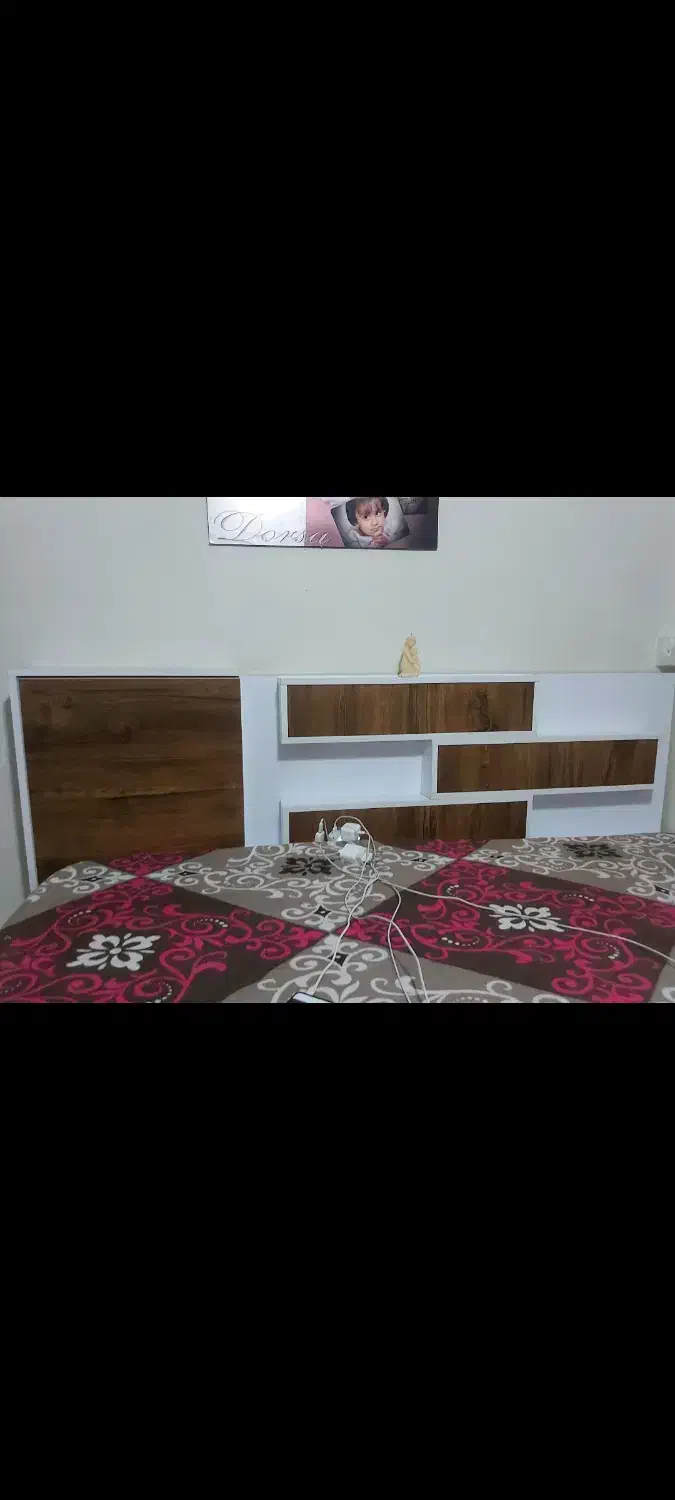 تخت دو نفره باکس دار کمد سه در و میز ارایش و پاتخت|تخت و سرویس خواب|تهران, آبشار تهران (دریاچه)|دیوار