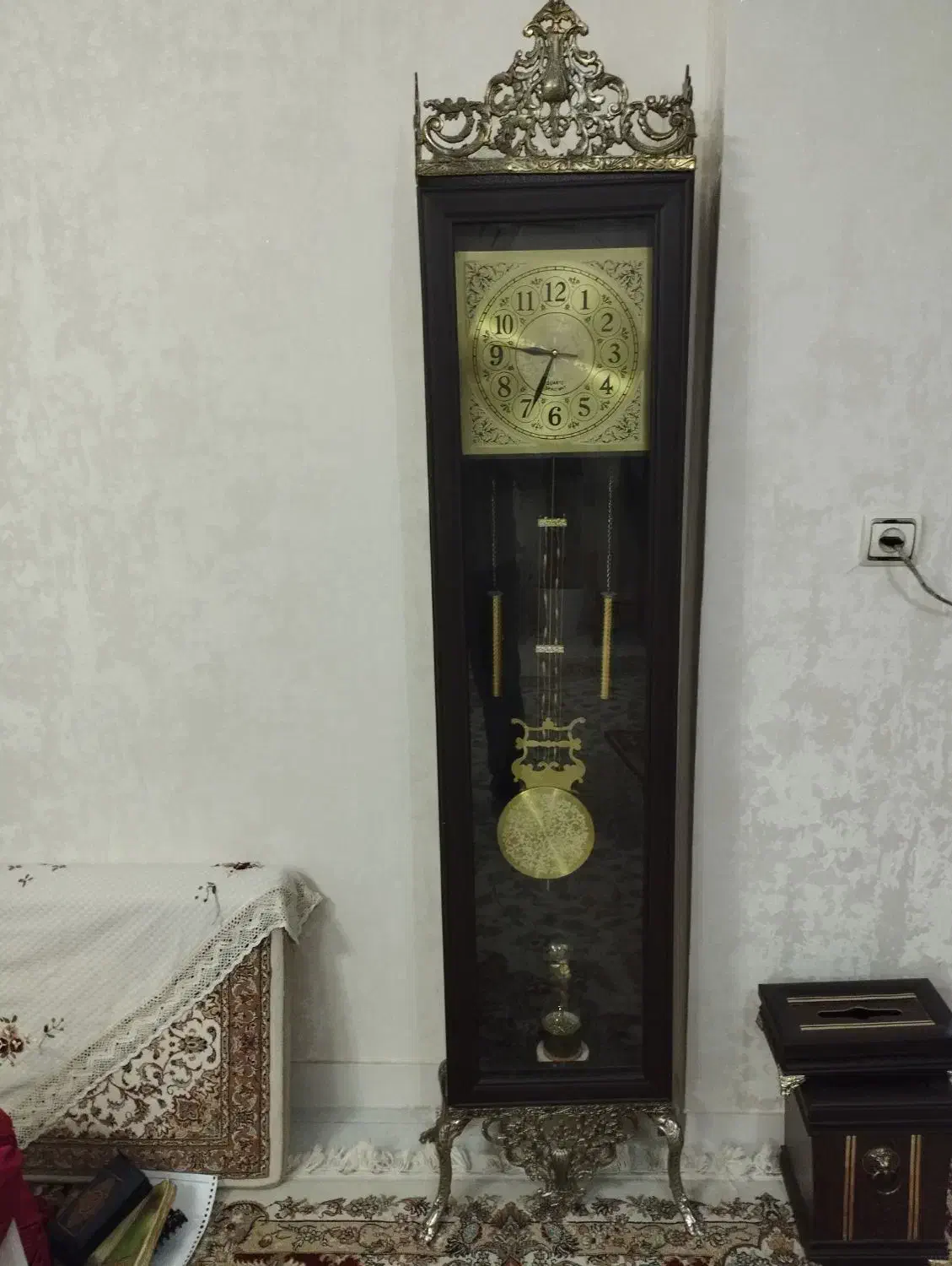 ساعت ایستاده طرح برنز در حد نو|ساعت دیواری و تزئینی|اسدآباد, |دیوار