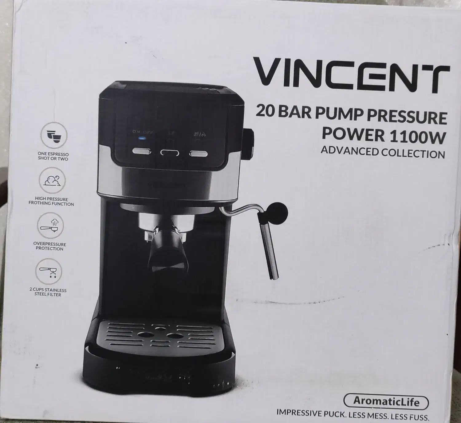 اسپرسو ساز وینسنت Vincent مدل EM5211 AromaticLife|سماور، چای‌ساز، قهوه‌ساز|تهران, قصر فیروزه ۱|دیوار