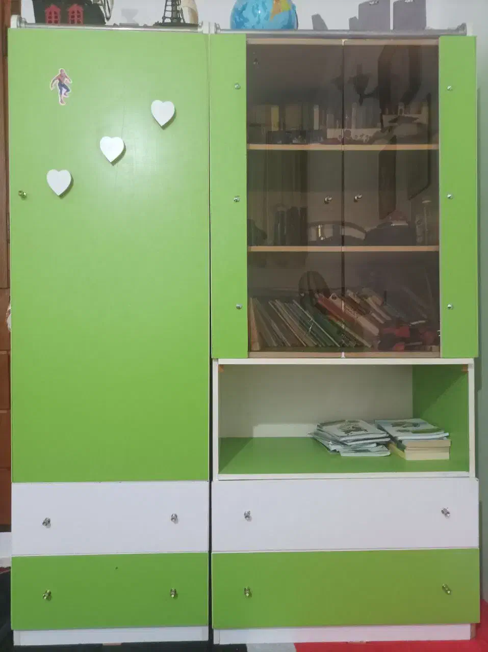 کمد کتابخانه و میز تحریر|کتابخانه، شلف، قفسههای دیواری|بهشهر, |دیوار