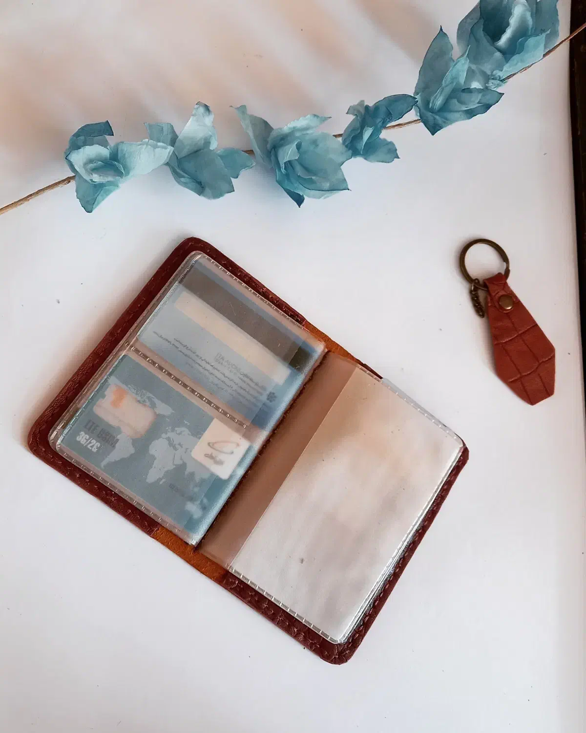 کیف مدارک چرم طبیعی درجه یک دستدوز|کیف، کفش، کمربند|ارسنجان, |دیوار