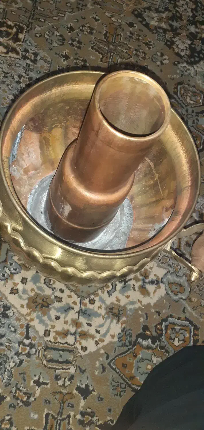 سماور ذغالی نو بدون هیچ استفاده ای|سماور، چای‌ساز، قهوه‌ساز|اهواز, کوی رمضان|دیوار