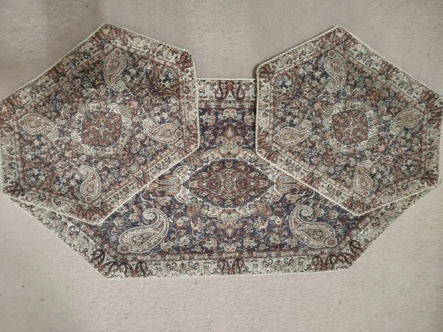 رومیزی 3 تکه ترمه|پرده، رانر، رومیزی|قم, نیروگاه|دیوار