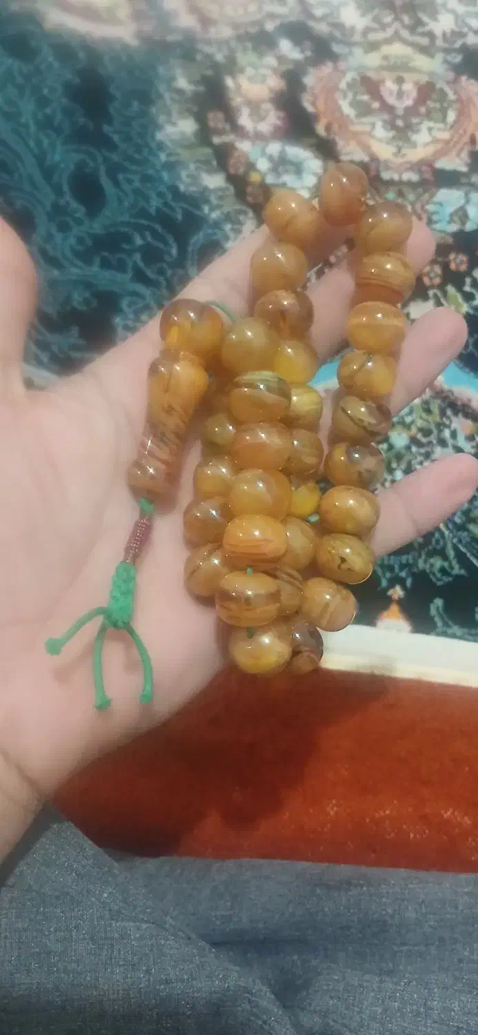 تسبی کهربا پرچمی خوش دست|جواهرات|کرمانشاه, |دیوار