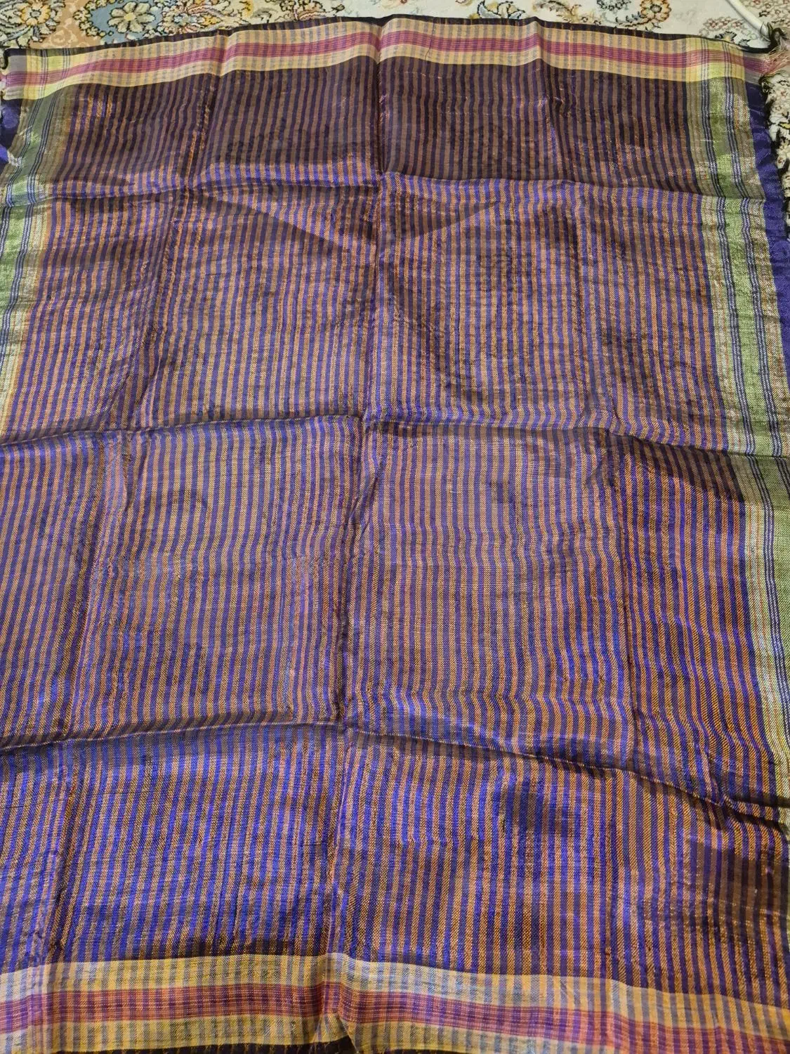 سفره یزدی ابریشمی کار دست کرکید|سفره، حوله، دستمال آشپزخانه|شیراز, چنچنه|دیوار