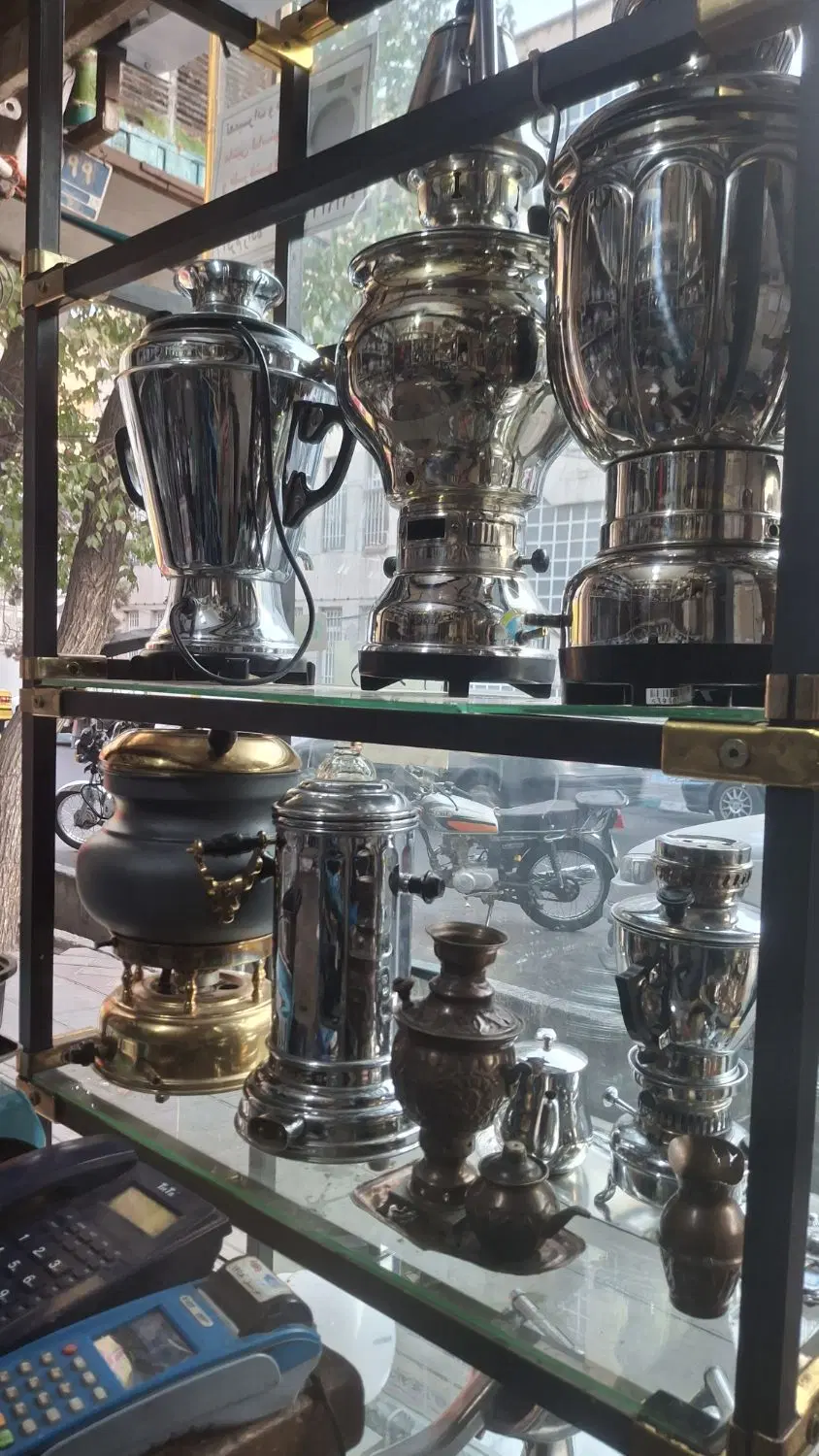 سماور برنجی و استیل گازی برقی کتری استیل نگیر|سماور، چایساز، قهوهساز|تهران, آشتیانی|دیوار